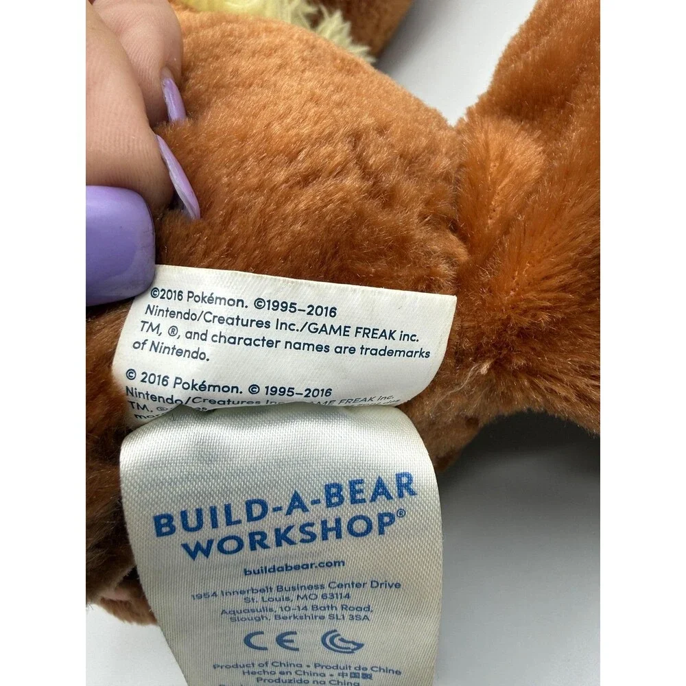 RARE Build a Bear Pokemon Eevee Plush Original 2016 Release w RED EYES